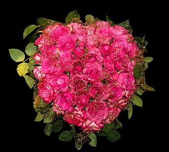 flori, buchet, trandafiri, aranjament floral, cadou, închide, Valentine's day