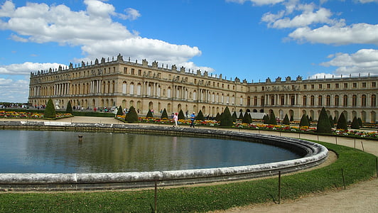 Versailles, Castle, Pariis, huvipakkuvad, purskkaev, arhitektuur, Euroopa