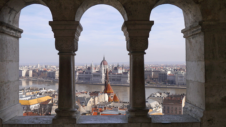 Scape, Budapest, Parlamentet, berömda place, arkitektur, stadsbild, Europa