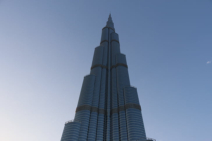 Burj Khalifa, Dubai, wolkenkrabber, stad, wolkenkrabbers, het platform
