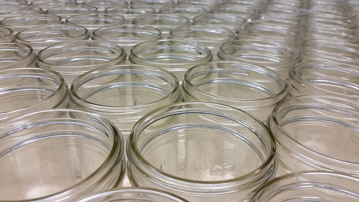 Kerr jar, jar, glas, glazen pot, container, transparant, glaswerk