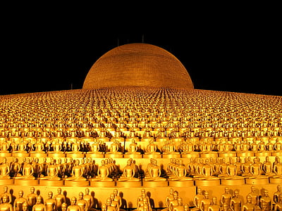 Bouddha, bouddhisme, bouddhistes, budhas, mouvement dhammakaya, pagode de dhammakaya, Or