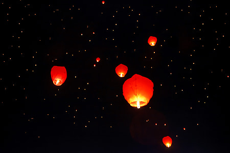 Chineză, asiatice, lumânare, sărbătoare, foc, foc de artificii, flacără