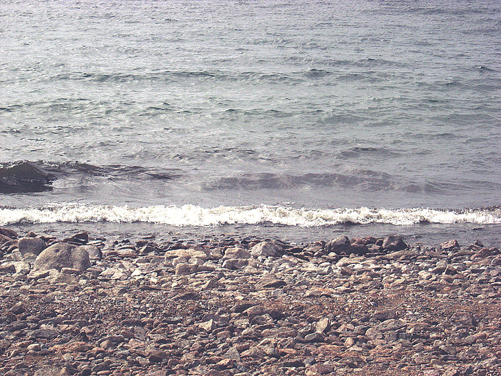 praia, pedras, onda, mar, água, Verão, areia