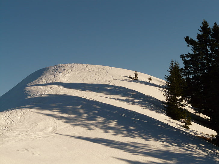 cúpula de neu, muntanya de neu, neu, l'hivern, paisatge, fred, cobert de neu