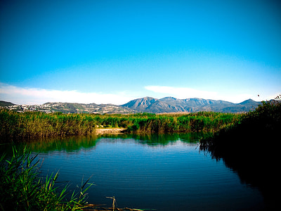 Espagne, Lac, eau, réflexions, montagnes, Scenic, Vista