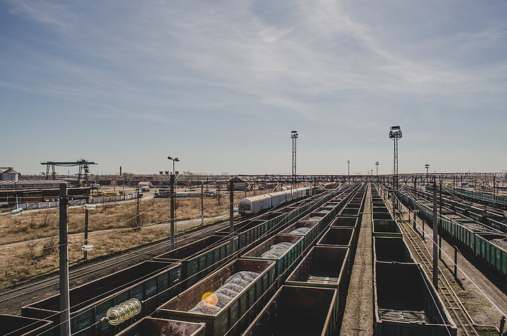 pociągów drogowych, Wagony, tory kolejowe, kolejowe, Pociąg, Szyna, Kazachstan