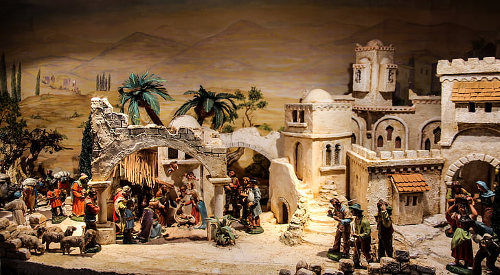 Free photo: nativity scene, crib, christmas, father christmas, decoration,  jesus, greeting card | Hippopx