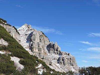 Δολομίτες, μικρό, βουνό, Ιταλία, ουρανός