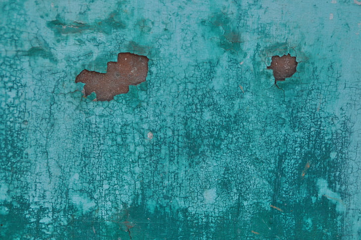 turquoise, feuille, Weathered, corrosion, Metal, rouillé, vieux