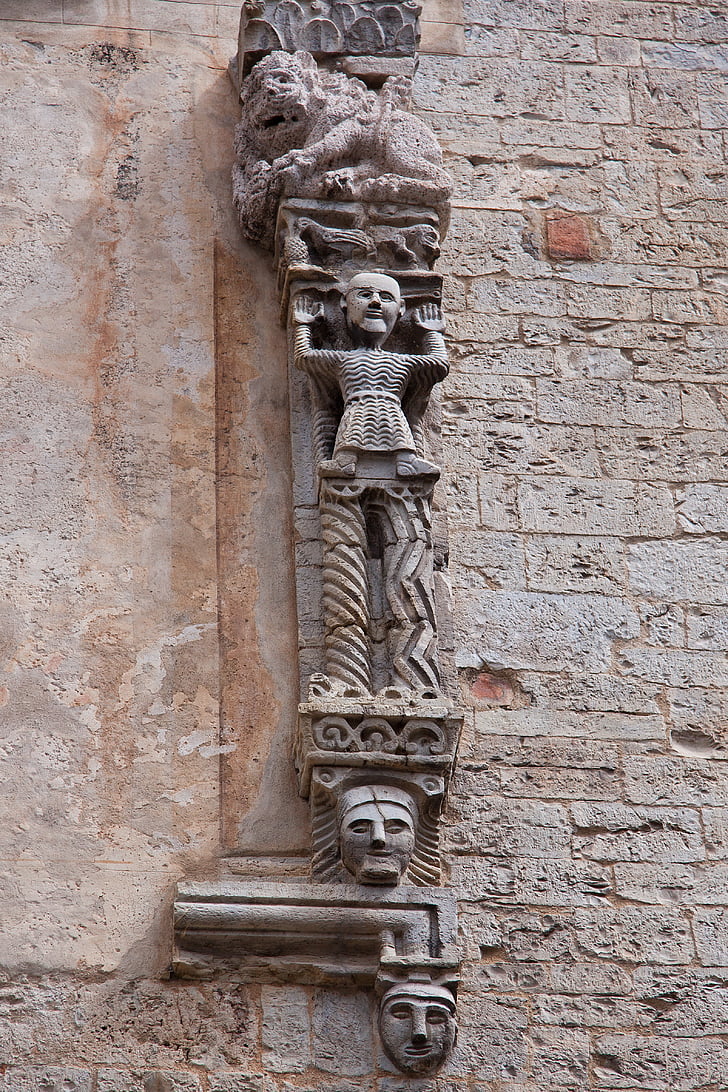 pijler, Reto Romaanse, het platform, gebouw, aanbidding, Figuur, gevel