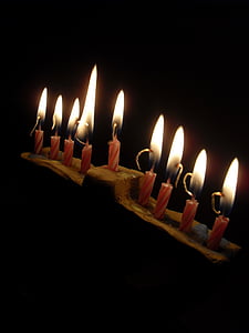 Hanukkah, passar, luz, luzes, religião, castiçal, decoração