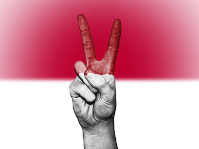 indonesia, peace, hand, nation, background, banner, colors