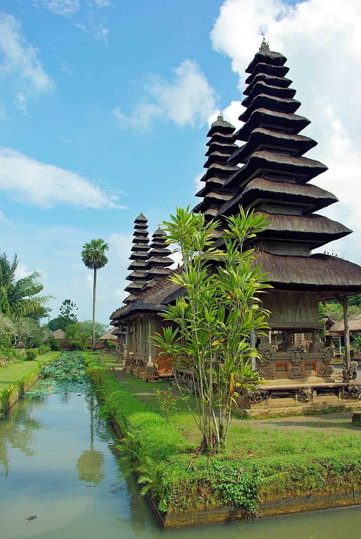 Pagoda, Indonézia, Bali, templom, : Mengwi, Taman ayun, Ázsia