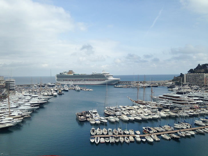 Monaco, Franciaország, mediterrán, csónak, Marina, Hercegség, Monte
