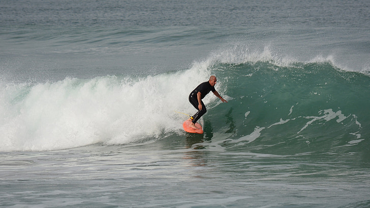 surfing, ocean, surfer, wave, male, water, surf