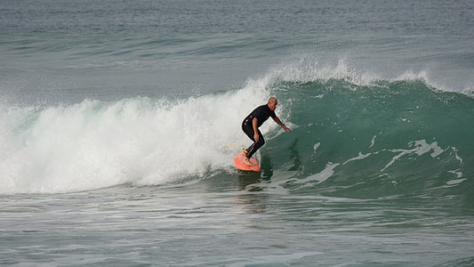 de surf, Océano, persona que practica surf, ola, hombre, agua, de surf