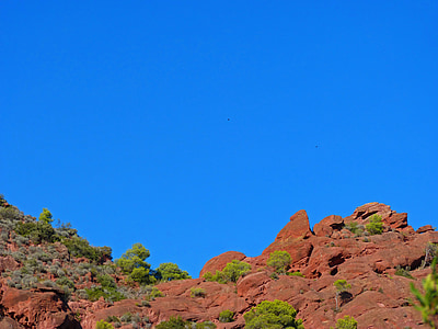 Roca, gres vermell, muntanya, l'erosió, Priorat