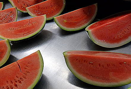 watermeloen, segmenten, fruit, voedsel, Sweet, gezonde, sappige