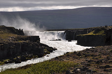 Izland, godafoss, vízesés, természet