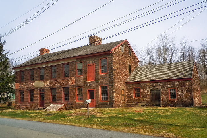 Pennsylvania, gammal byggnad, övergiven, historiska, historiska, landmärke, naturen
