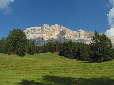 mountain, august, dolomites, summer, holiday, sky, blue