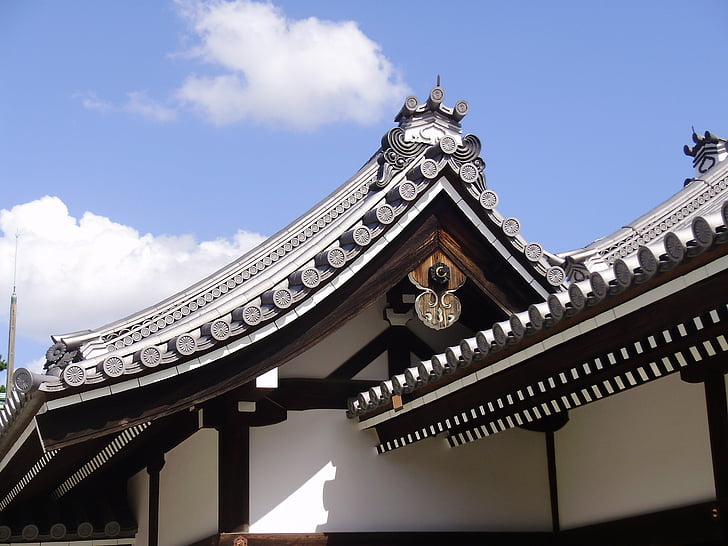 Kioto, Palácio Imperial, cobertura, telhado, arquitetura, Ásia, Templo - edifício