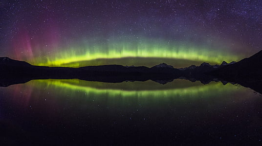 aurora borealis, nat, nordlys, astronomi, atmosfære, fænomen, mørk