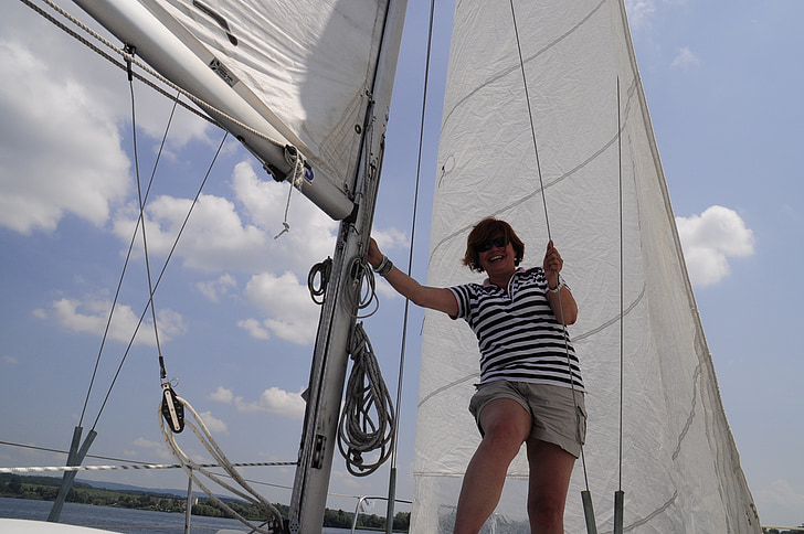 sailor, sail, sailing trip, ahoy, boot, cheerful, good mood