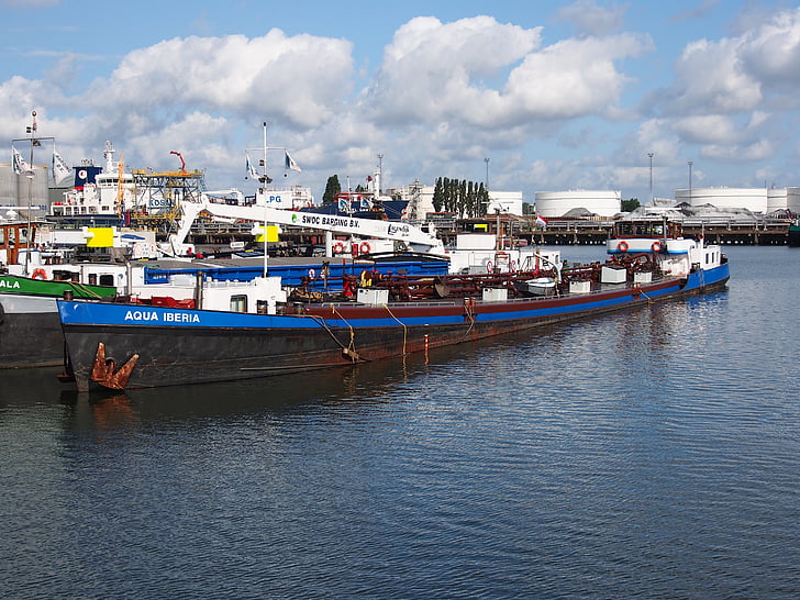 Aqua iberia, de la nave, vaso, Puerto, Rotterdam, Puerto, muelle