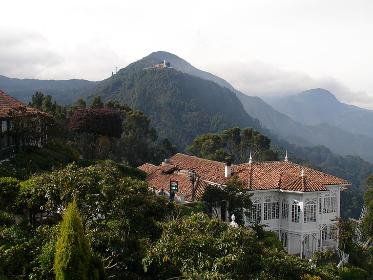 Monserrate, Bogotá, Guadalupe, moountains, Villa, huis, grote