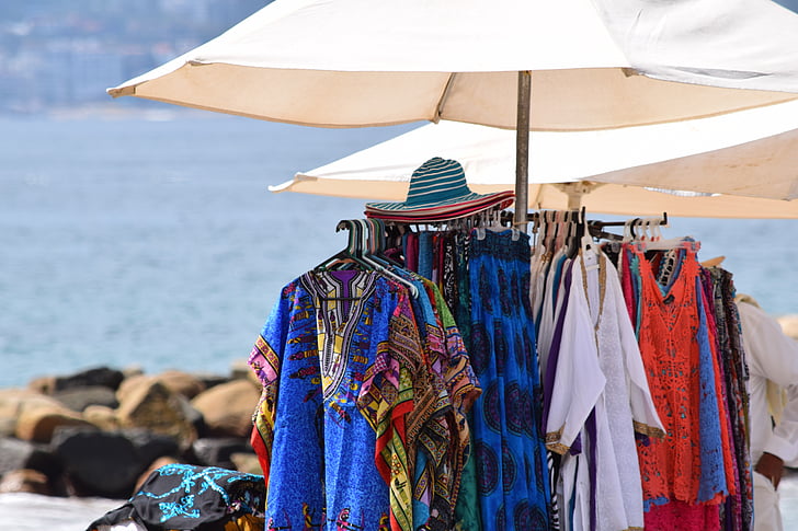 beach, vendor, colorful