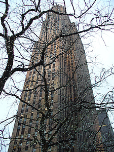 Рокфеллеровский центр, grattacielo, Нью-Йорк, Зима, Манхэттен, Отель Edificio