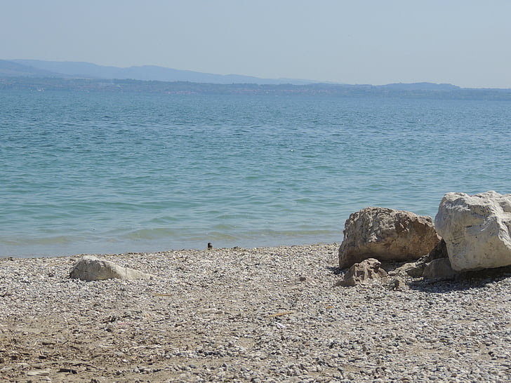 jezero, pláž, Rock, voda, léto, svátek, Já?
