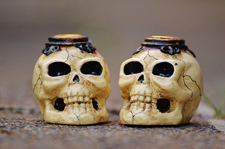 lebka so skríženými kosťami, strašidelný, Halloween, lebka, kosti lebky, divný, Scary