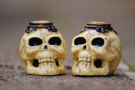 craniu şi mort, înfiorător, Halloween, craniu, craniu oase, ciudat, înfricoşător