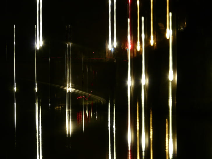 wobbles, double, error, jitter, photographing errors, night photograph, lights