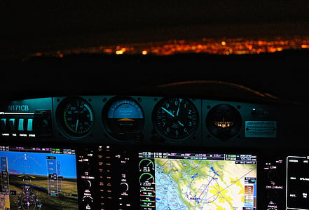 navigatie, systeem, draaide, vliegtuig, luchtvaartmaatschappij, vliegtuigen, reizen