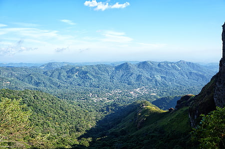 El Salvador, táj, természet, hegyek, vulkánok, fák, szikla