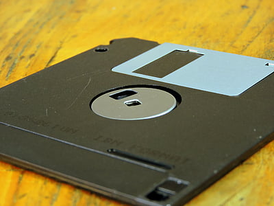floppy, Vintage, memorie, calculator, vechi, vechi, antichitate