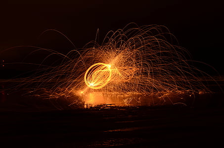 flame, fire, light, night, photography
