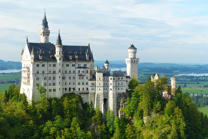Замъкът Нойшванщайн, Кристин, Приказен замък, Allgäu, сграда, атракция, приказка за цар