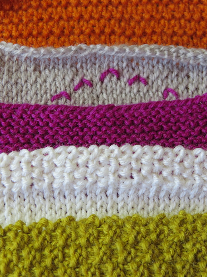 megztiniai, vilnos, mezgimo raštas, rankų darbo, spalvinga, oranžinė, Sidabras
