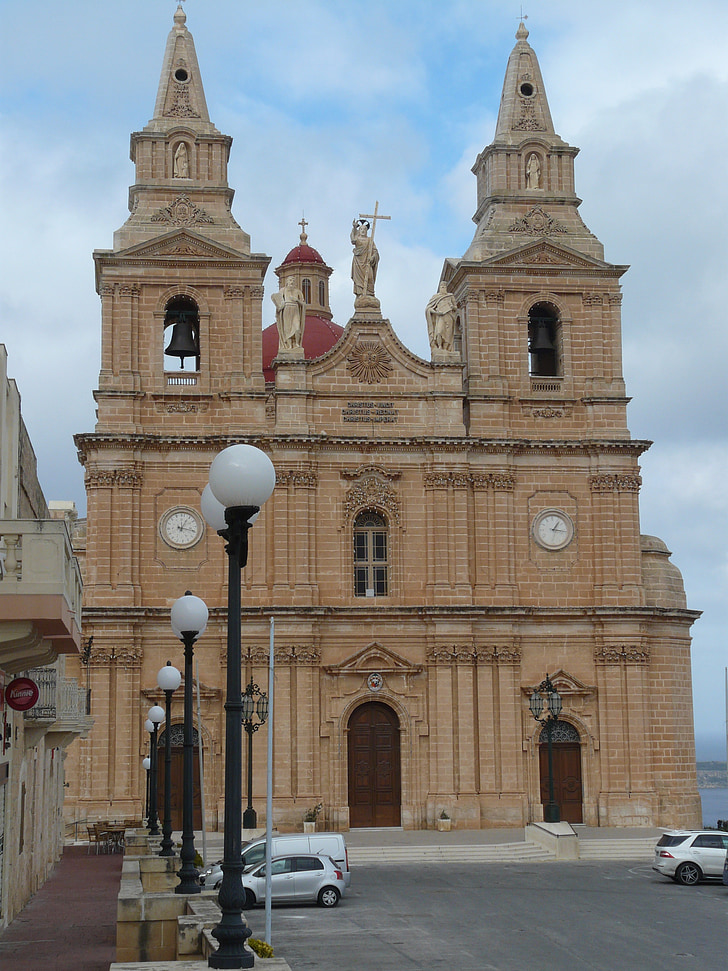 katedrala, Mellieha, Malta, cerkev, arhitektura, krščanstvo, ponos