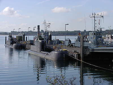 ubåter, 206, s194 u15, s195 u16, ubootgeschwader, Eckernförde, havn