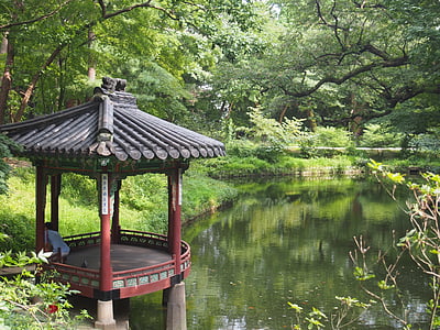 Changgyeonggung, Changgyeonggung paleis de geheime tuin, vijver, Belvedere