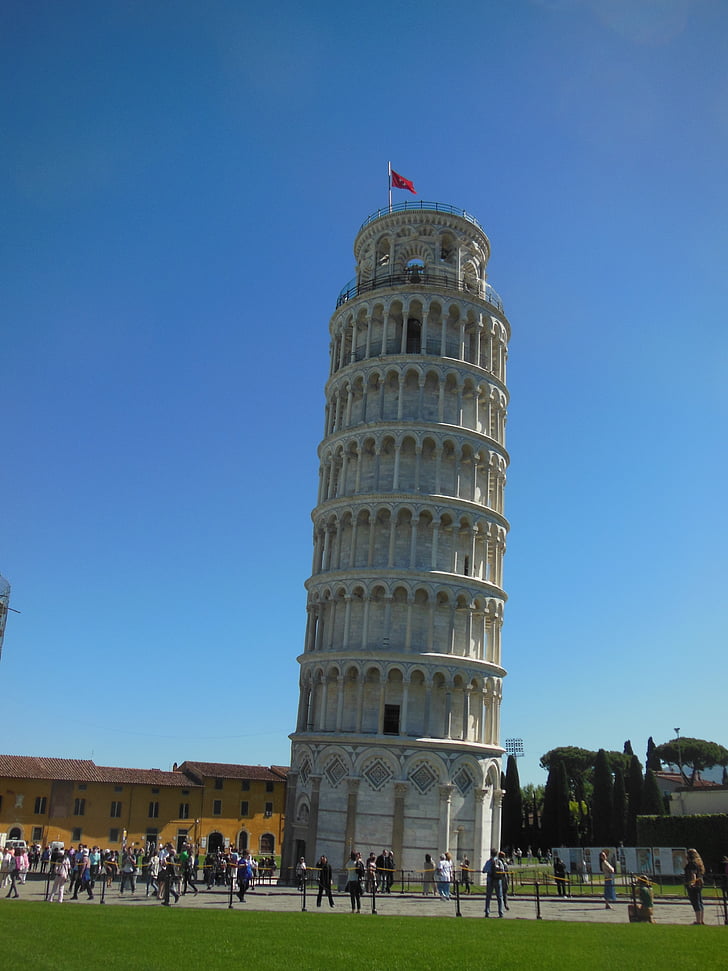 Pisa, skjev tower, Italia, Toscana, bygge