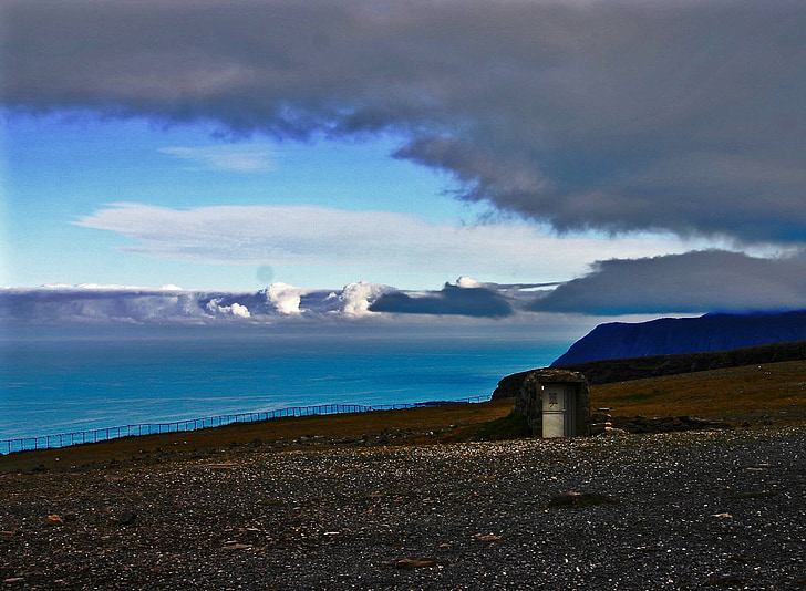 North cape, debesis, Norvēģija, ūdens, daba, jūra, ainava