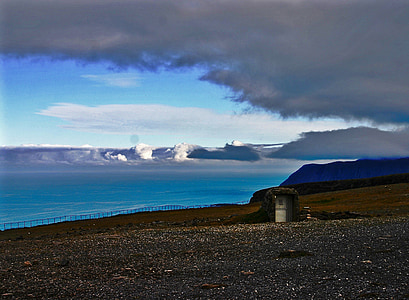 Cabo Norte, céu, Noruega, água, natureza, mar, paisagem