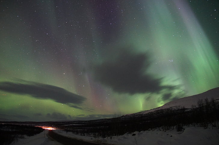luzes do Norte, vento solar, fenómeno luminoso, verde, luz, elétrons, Aurora